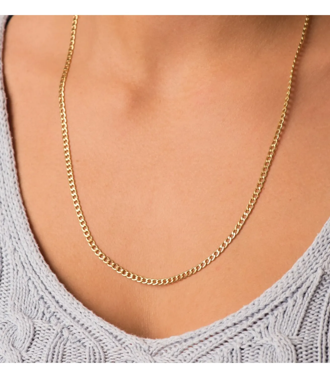 Cadena Barbada 2.5 Mm Oro 18K 60 Cm<Alda Joyeros Online