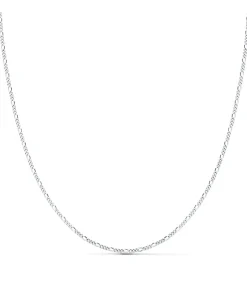 Cadena Figaro Oro Blanco 18K 1Mm 40Cm<Alda Joyeros Clearance