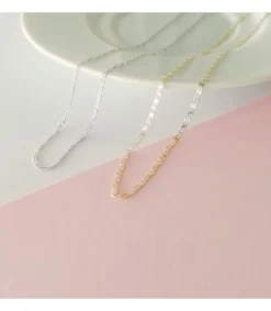 Cadena Figaro Oro Blanco 18K 1Mm 40Cm<Alda Joyeros Clearance