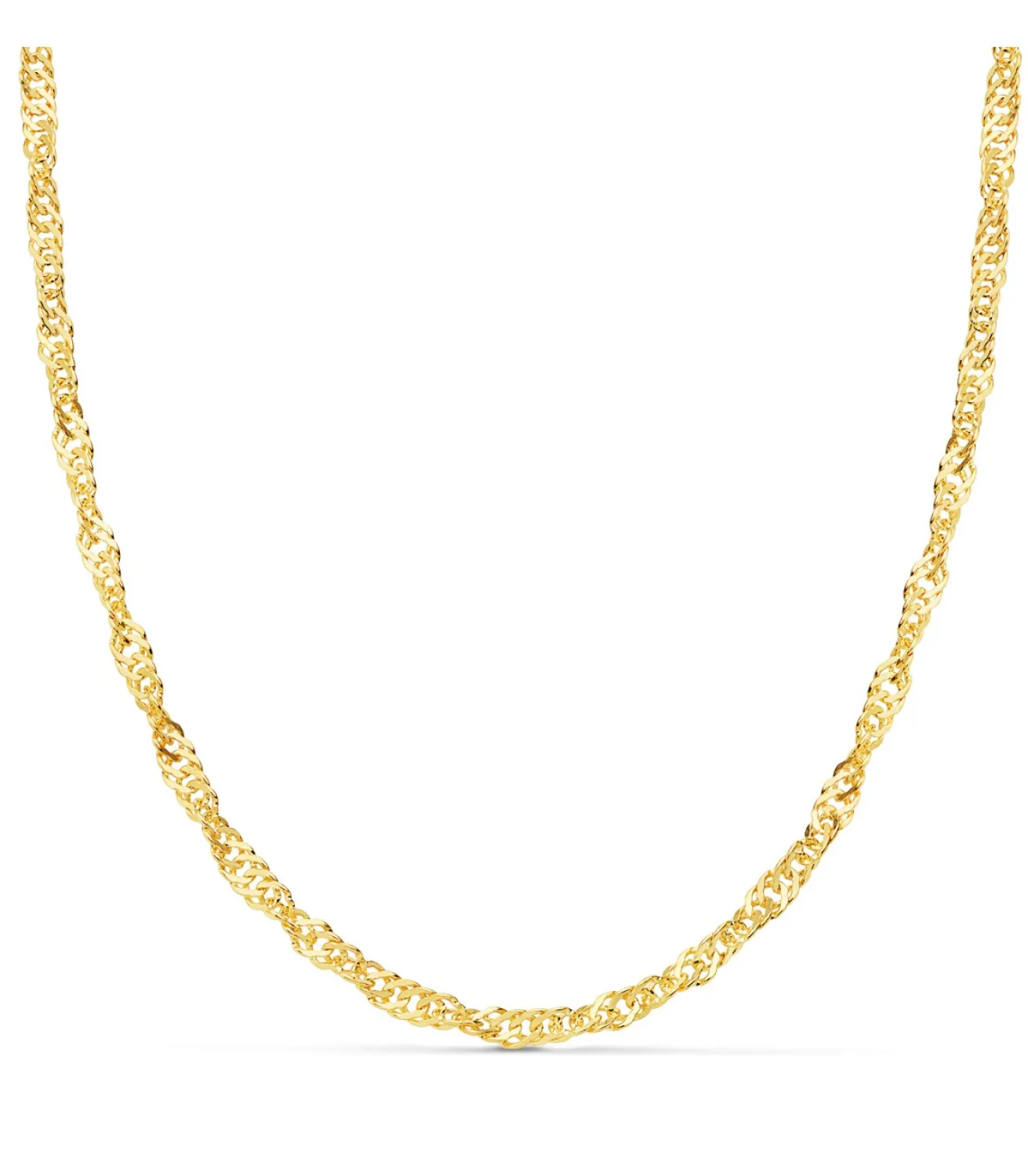Cadena Singapur Oro Amarillo 18K 4Mm 50Cm<Alda Joyeros Shop