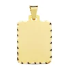 Chapa Colgante Rectangular Tallado Oro 18K 28 Mm<Alda Joyeros Clearance