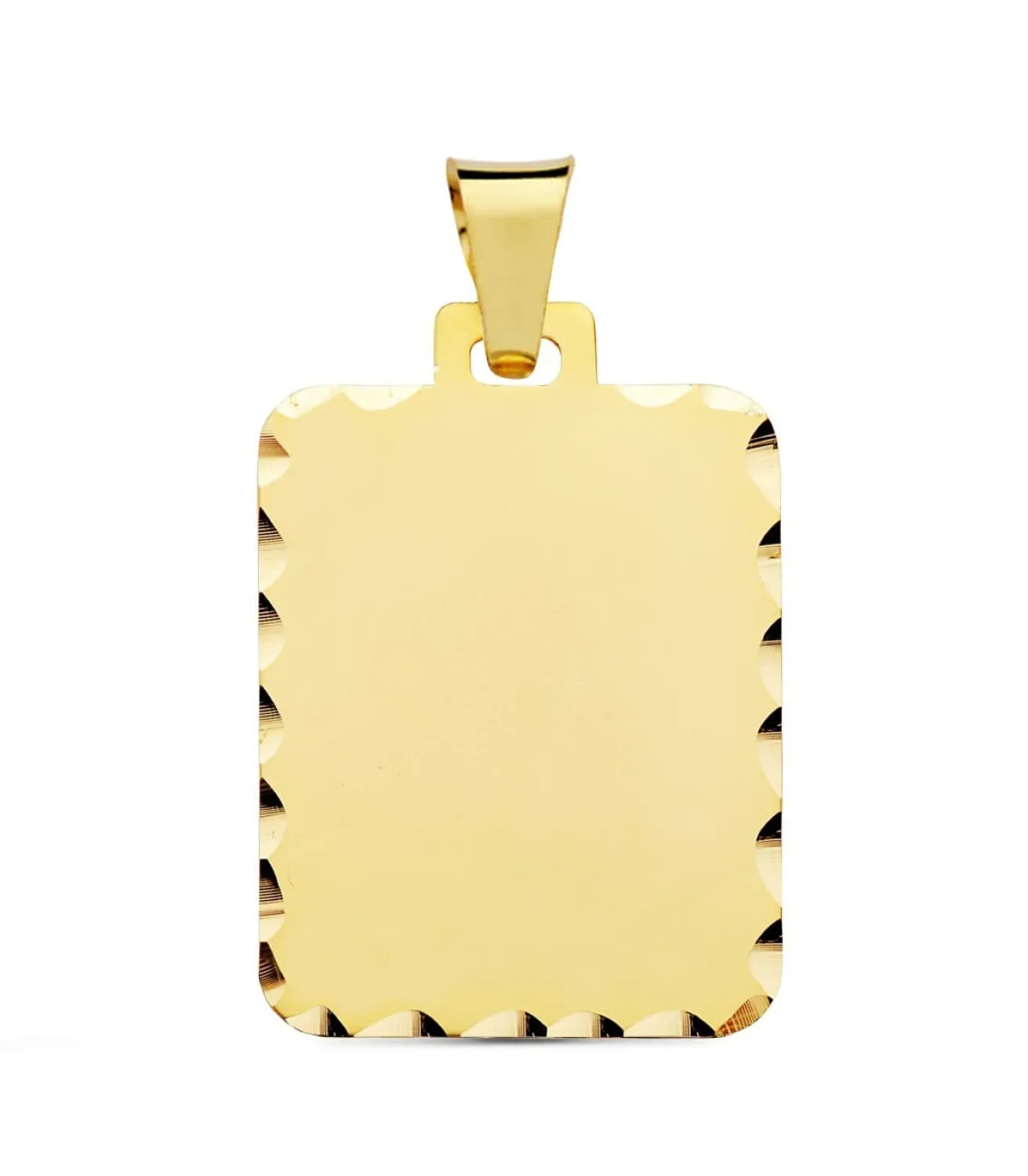 Chapa Colgante Rectangular Tallado Oro 18K 28 Mm<Alda Joyeros Clearance