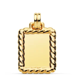 Chapa Labrada Colgante Oro 18 Ktes 28 Mm<Alda Joyeros Cheap