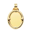 Chapa Oval Brillo Borde Oro 18K 26Mm<Alda Joyeros Online