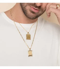 Chapa Rectangular Colgante Oro 18K 26 Mm<Alda Joyeros Cheap