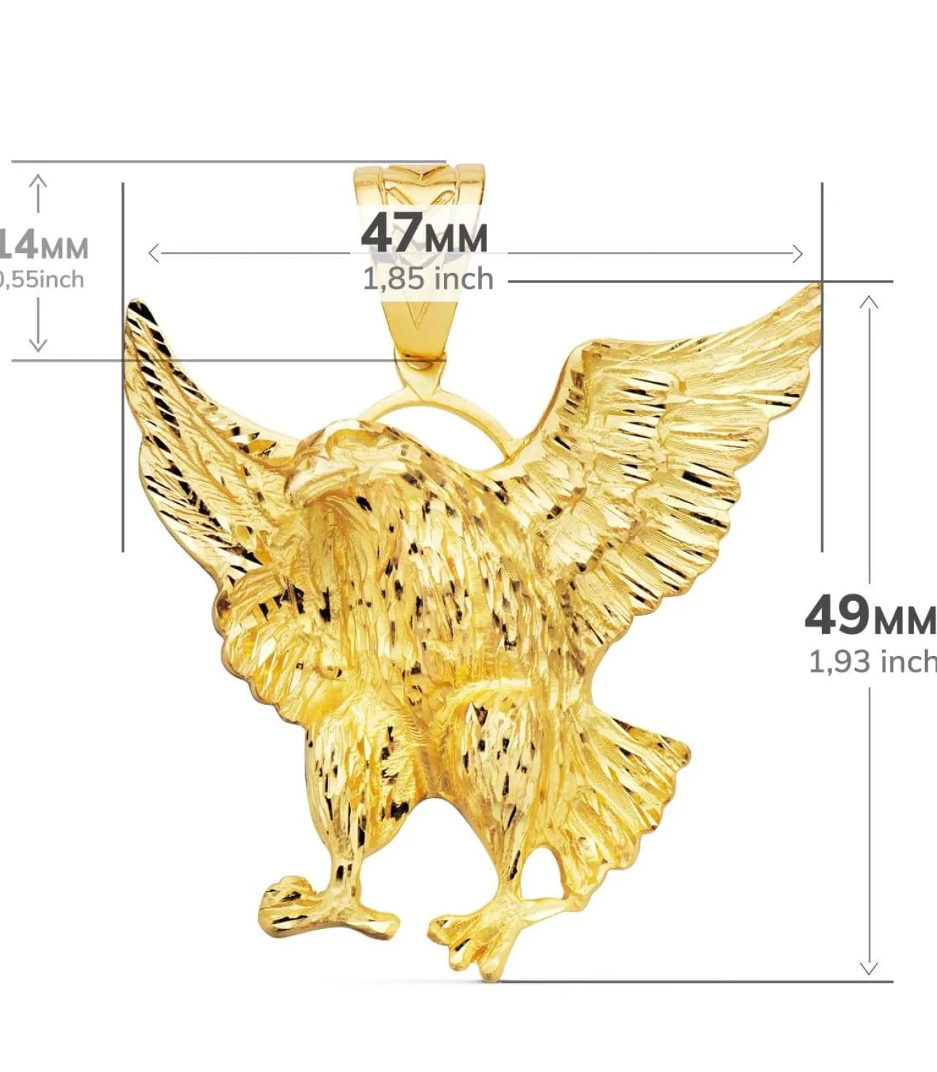 Colgante Aguila Americana Oro Amarillo 18K<Alda Joyeros Clearance