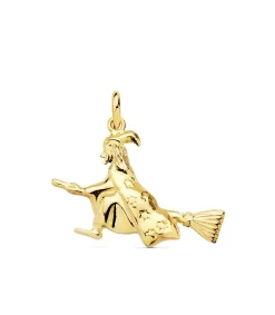 Colgante Bruja Oro Amarillo 18K 22Mm<Alda Joyeros Online
