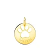 Colgante Chapa Huella De Perro Oro 18K<Alda Joyeros Hot