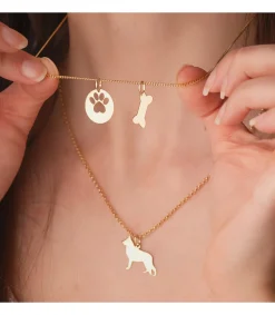 Colgante Chapa Huella De Perro Oro 18K<Alda Joyeros Hot