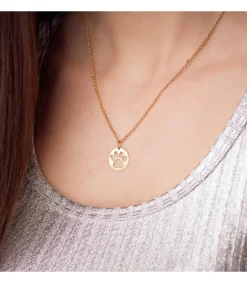 Colgante Chapa Huella De Perro 18K Calado<Alda Joyeros Shop