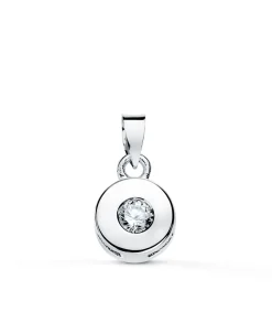 Colgante Chaton Diamante 0.065 Qtes. Ob 18K<Alda Joyeros Clearance