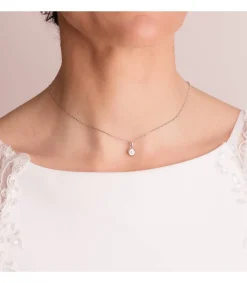 Colgante Chaton Diamante 0.065 Qtes. Ob 18K<Alda Joyeros Clearance