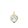 Colgante Corazon Chaton Oro Amarillo 18K 10 Mm<Alda Joyeros Discount