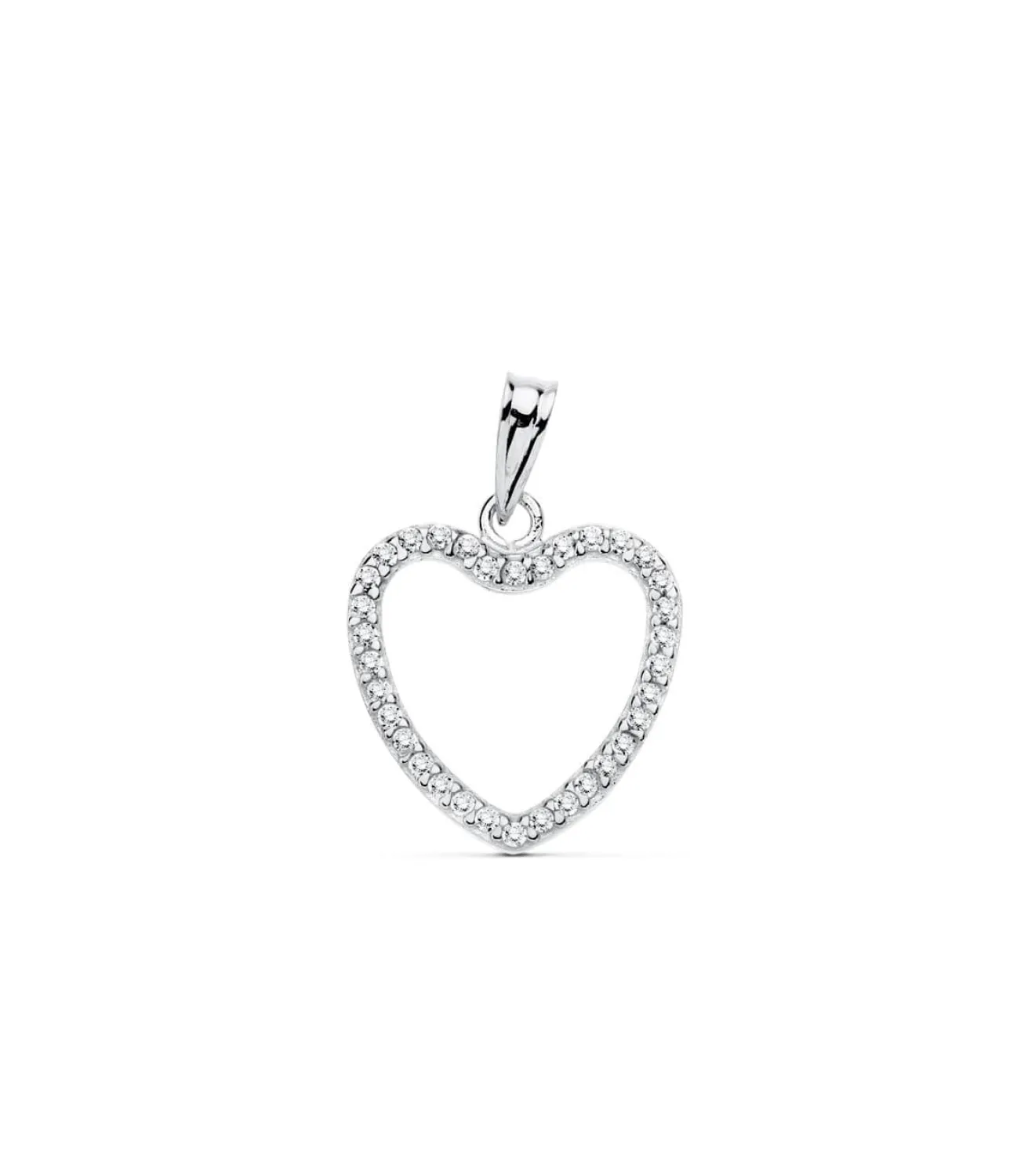 Colgante Corazon Oro Blanco 18 Ktes<Alda Joyeros Discount
