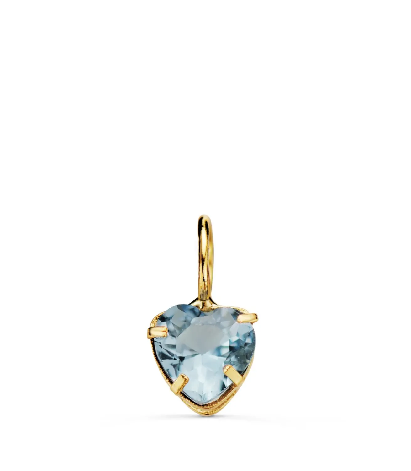 Colgante Corazon Oro 18K 5 Mm Aguamarina<Alda Joyeros Online