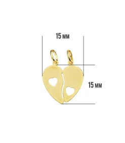 Colgante Corazon Partido Oro 18K<Alda Joyeros Hot