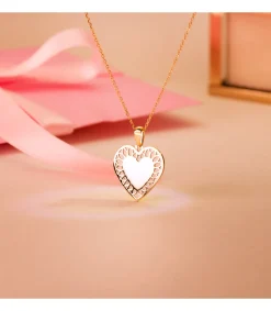 Colgante Corazon Te Quiero Nacar Oro 18K<Alda Joyeros Fashion