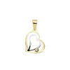 Colgante Corazones Oro Bicolor 18 Ktes<Alda Joyeros Store