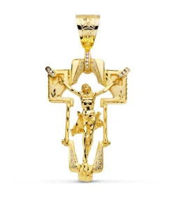 Colgante Cristo Cruz Oro Amarillo 18 K 77 Mm<Alda Joyeros Best