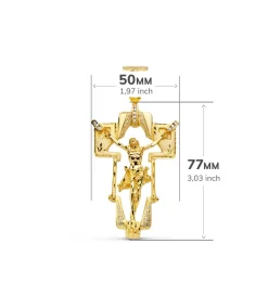 Colgante Cristo Cruz Oro Amarillo 18 K 77 Mm<Alda Joyeros Best
