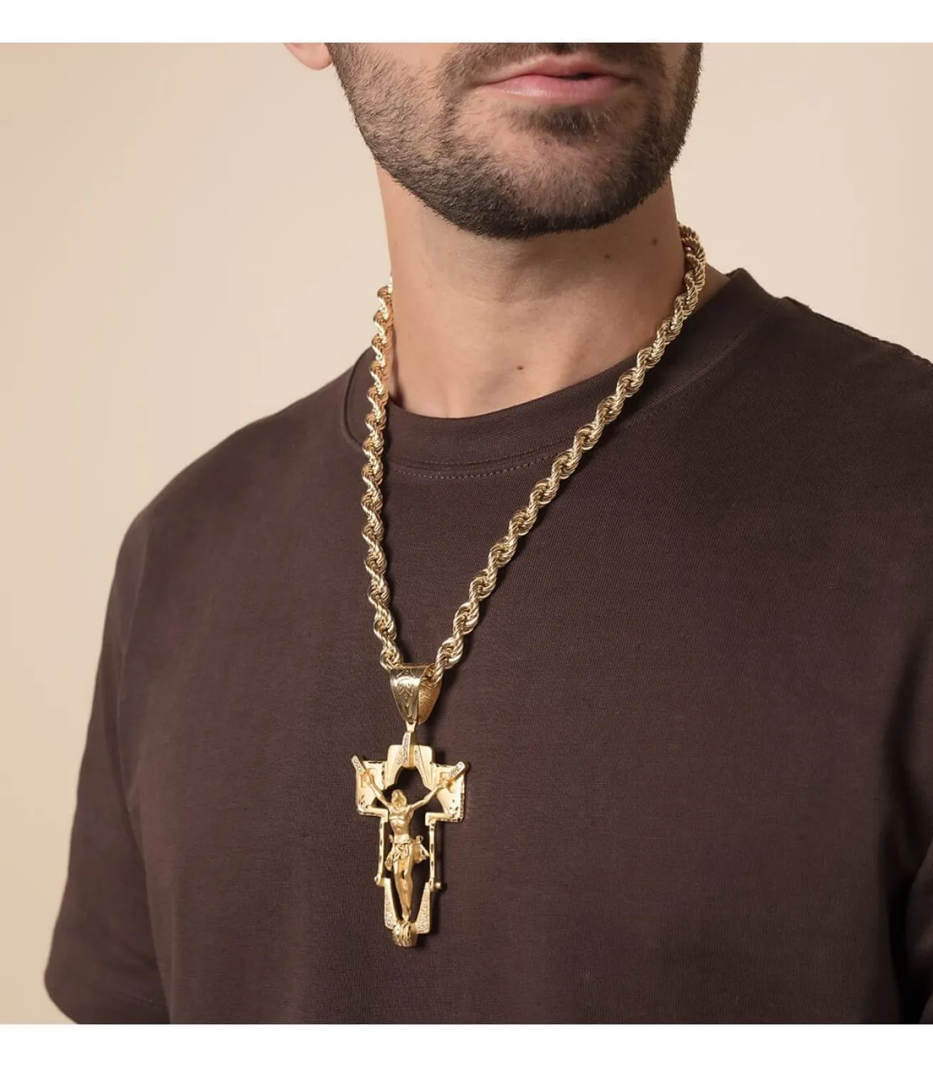 Colgante Cristo Cruz Oro Amarillo 18 K 77 Mm<Alda Joyeros Best