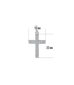 Colgante Cruz 18 Ktes 22 Mm.<Alda Joyeros Online