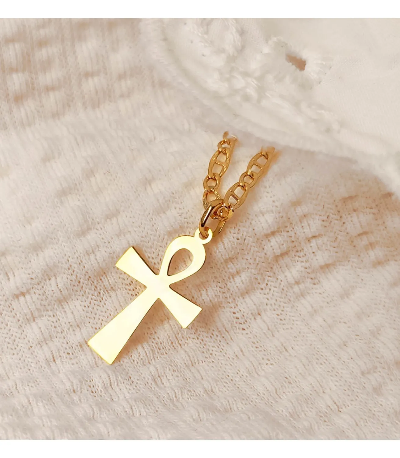 Colgante Cruz De La Vida Oro 18K 22Mm<Alda Joyeros Outlet