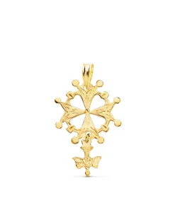 Colgante Cruz Huguenotte Oro 18K 28Mm<Alda Joyeros Online
