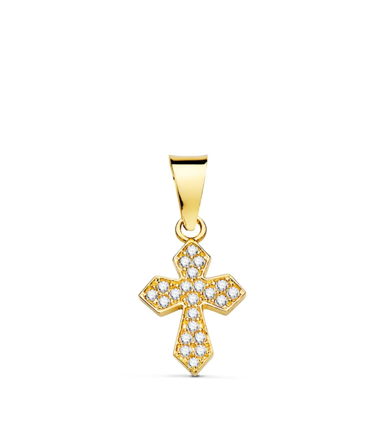 Colgante Cruz Pave Oro 18 Kilates 14 Mm<Alda Joyeros Fashion