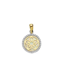 Colgante De Mujer Oro Bicolor 18K Jara Flor Orla<Alda Joyeros New