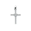 Colgante De Mujer Oro Blanco 18K Cruz Gemas Ii<Alda Joyeros Shop