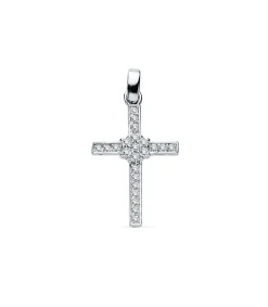 Colgante De Mujer Oro Blanco 18K Cruz Gemas Ii<Alda Joyeros Shop
