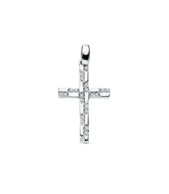 Colgante De Mujer Oro Blanco 18K Cruz Gemas Iii<Alda Joyeros Best
