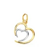 Colgante Doble Corazon Oro Bicolor 18K<Alda Joyeros Flash Sale