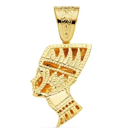 Colgante Egipcio Nefertiti Oro 18K Piedras Azules<Alda Joyeros Online