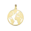 Colgante Flat World Oro Amarillo 18K 20 Mm<Alda Joyeros Outlet