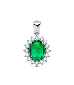 Colgante Galadriel Ob 18K Esmeralda 1.74 Q Diamantes<Alda Joyeros Discount