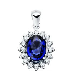 Colgante Galadriel Ob 18K Zafiro 2.47 Q Diamantes<Alda Joyeros Cheap