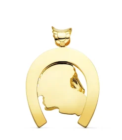 Colgante Herradura Caballos Oro 18K 50Mm<Alda Joyeros Hot