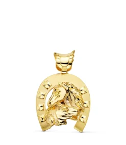 Colgante Herradura Caballos Oro 18K 35Mm<Alda Joyeros Best