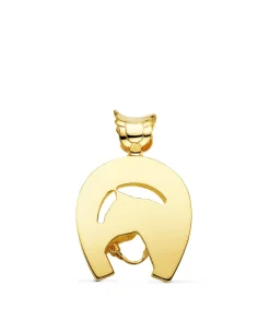 Colgante Herradura Con Caballo Oro 18K 36 Mm<Alda Joyeros Clearance