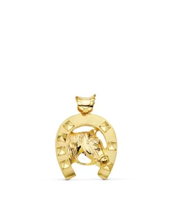 Colgante Herradura Con Caballo Oro 18K 29 Mm<Alda Joyeros Store