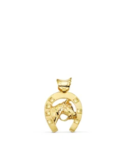 Colgante Herradura Con Caballo Oro 18K 23 Mm<Alda Joyeros Store