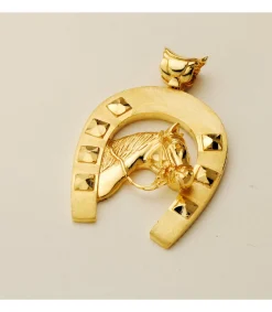 Colgante Herradura Con Caballo Oro 18K 48 Mm<Alda Joyeros New