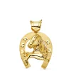 Colgante Herradura Silueta Caballo Oro 18K 40Mm<Alda Joyeros New