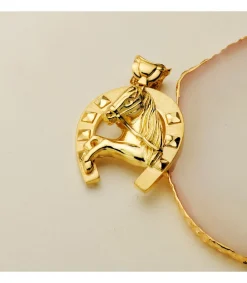 Colgante Herradura Silueta Caballo Oro 18K 40Mm<Alda Joyeros New