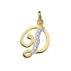 Colgante Inicial D Oro Amarillo 18 K 13 Mm<Alda Joyeros Online