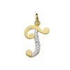Colgante Inicial T Oro Amarillo 18 K 17Mm<Alda Joyeros Fashion
