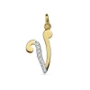 Colgante Inicial V Oro Amarillo 18 K 18Mm<Alda Joyeros Store