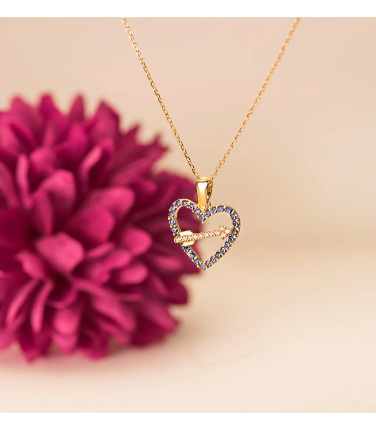 Colgante Love Arrow Oro Amarillo 18K Azul<Alda Joyeros Flash Sale